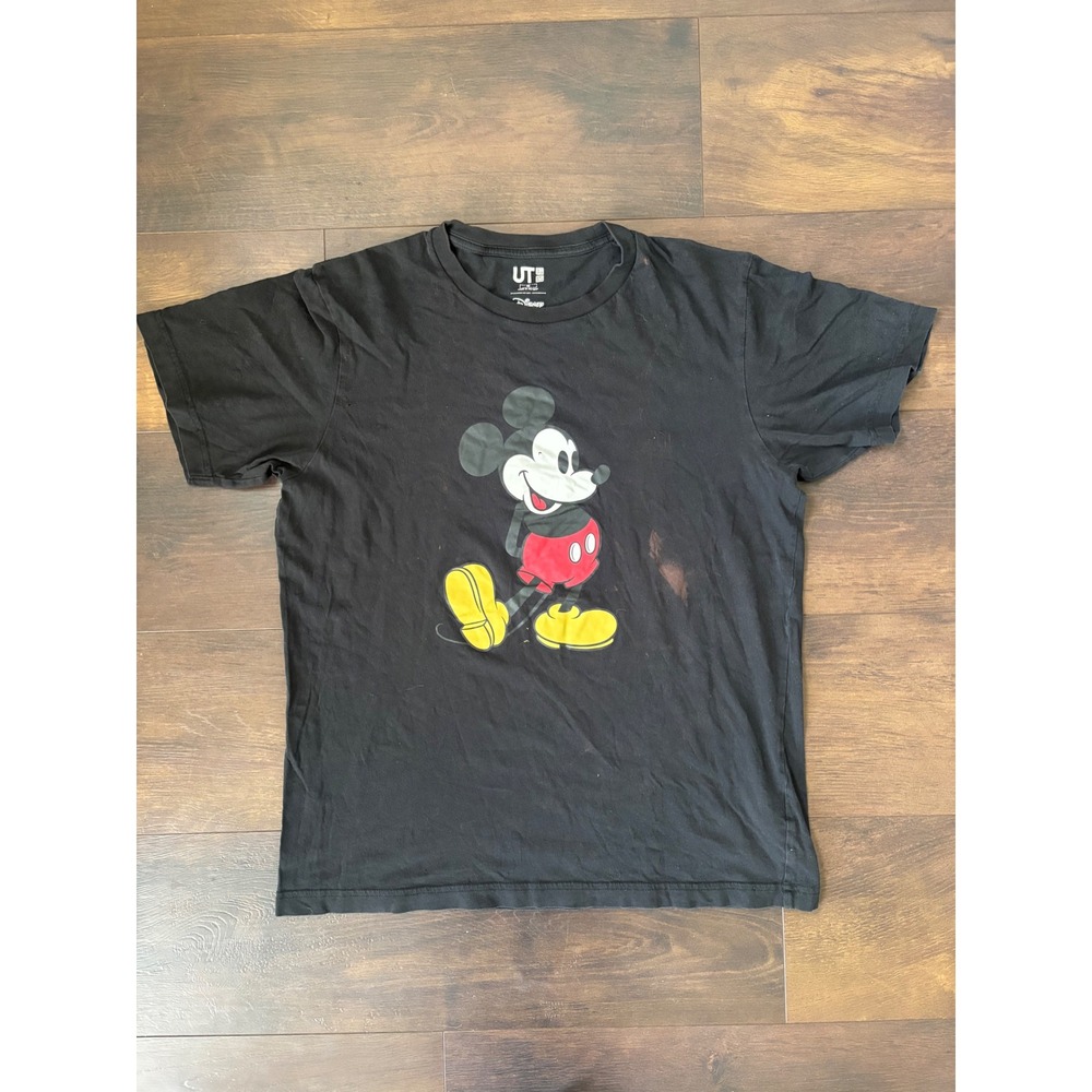 Uniqlo UT Disney Mickey Mouse Graphic T-Shirt Black Mens Medium 341-414323